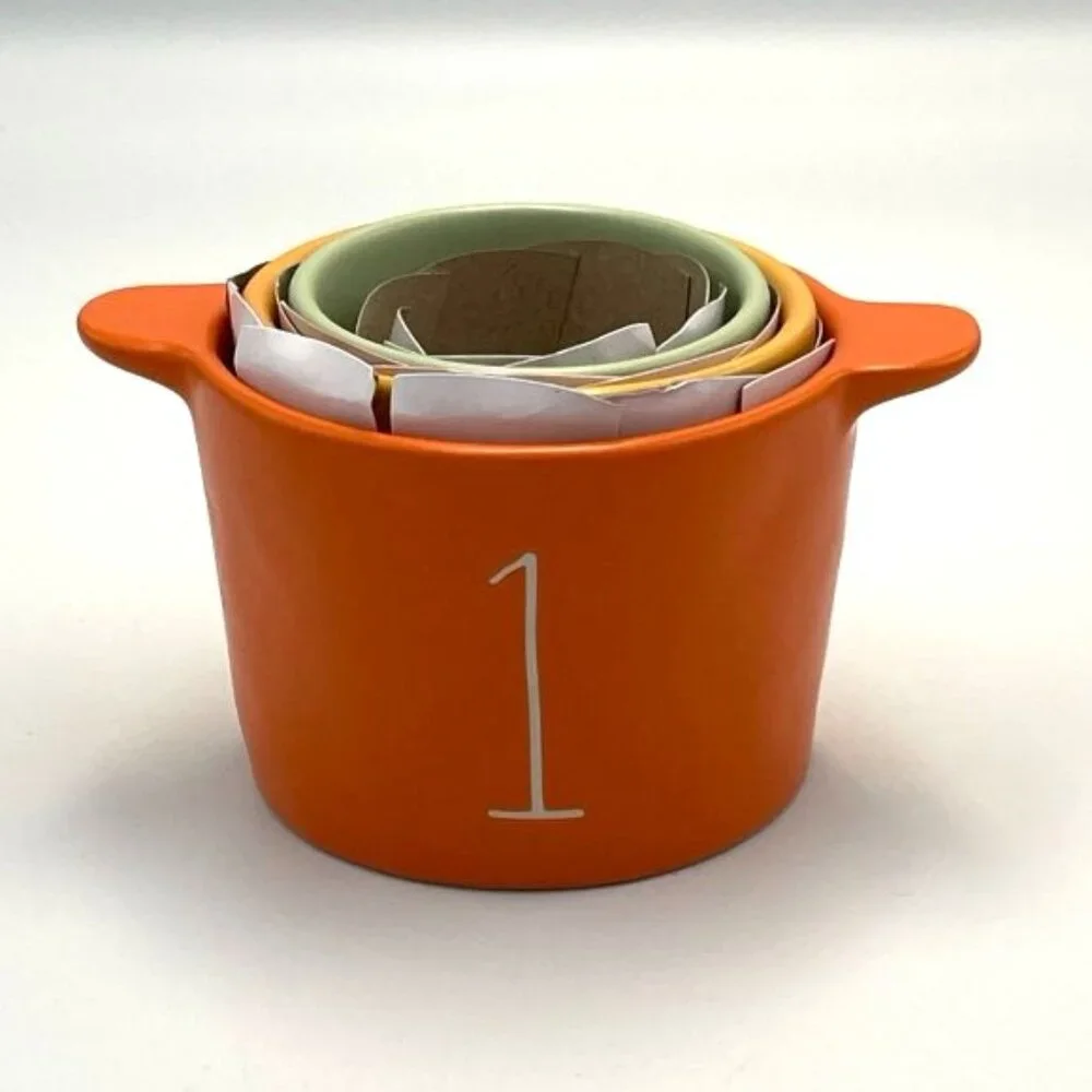 Rae Dunn Magenta Ceramic Measuring Cups Artisan Collection Fall Harvest Set of 3